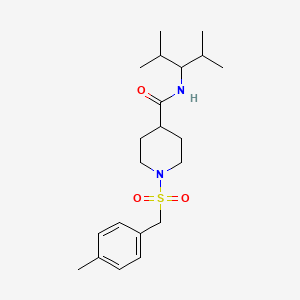 molecular formula C21H34N2O3S B14983747 N-(2,4-dimethylpentan-3-yl)-1-[(4-methylbenzyl)sulfonyl]piperidine-4-carboxamide 