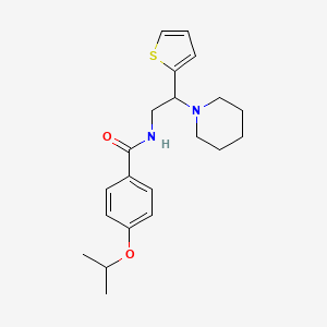 molecular formula C21H28N2O2S B14983769 N-[2-(piperidin-1-yl)-2-(thiophen-2-yl)ethyl]-4-(propan-2-yloxy)benzamide 