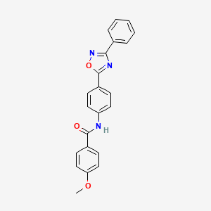 molecular formula C22H17N3O3 B14983773 4-methoxy-N-[4-(3-phenyl-1,2,4-oxadiazol-5-yl)phenyl]benzamide 