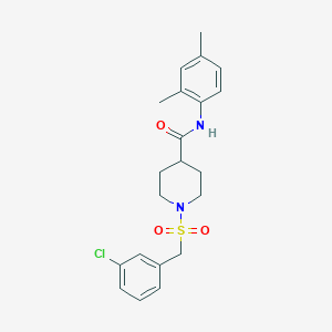 molecular formula C21H25ClN2O3S B14983783 1-[(3-chlorobenzyl)sulfonyl]-N-(2,4-dimethylphenyl)piperidine-4-carboxamide 