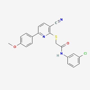 N-(3-chlorophenyl)-2-{[3-cyano-6-(4-methoxyphenyl)pyridin-2-yl]sulfanyl}acetamide