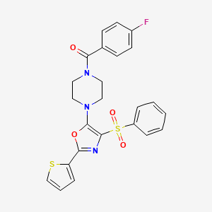 (4-Fluorophenyl){4-[4-(phenylsulfonyl)-2-(thiophen-2-yl)-1,3-oxazol-5-yl]piperazin-1-yl}methanone