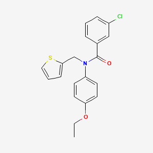 3-chloro-N-(4-ethoxyphenyl)-N-(thiophen-2-ylmethyl)benzamide