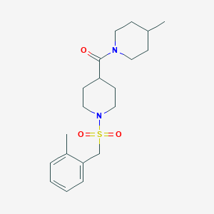 molecular formula C20H30N2O3S B14983817 {1-[(2-Methylbenzyl)sulfonyl]piperidin-4-yl}(4-methylpiperidin-1-yl)methanone 