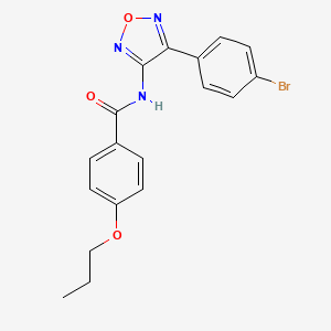 molecular formula C18H16BrN3O3 B14983841 N-[4-(4-bromophenyl)-1,2,5-oxadiazol-3-yl]-4-propoxybenzamide 