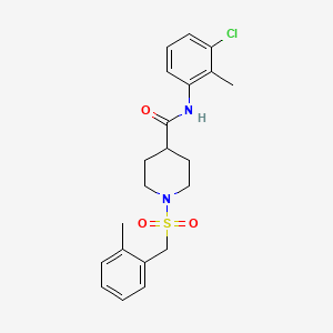 N-(3-chloro-2-methylphenyl)-1-[(2-methylbenzyl)sulfonyl]piperidine-4-carboxamide