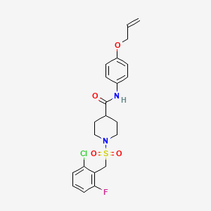 1-[(2-chloro-6-fluorobenzyl)sulfonyl]-N-[4-(prop-2-en-1-yloxy)phenyl]piperidine-4-carboxamide