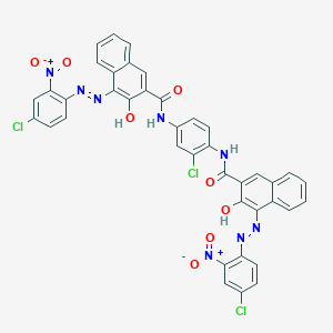 molecular formula C40H23Cl3N8O8 B1498387 N,N'-(2-Chloro-1,4-phenylene)bis(4-((4-chloro-2-nitrophenyl)azo)-3-hydroxynaphthalene-2-carboxamide) CAS No. 35869-64-8