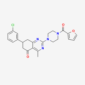 molecular formula C24H23ClN4O3 B14983935 7-(3-chlorophenyl)-2-[4-(2-furoyl)piperazin-1-yl]-4-methyl-7,8-dihydroquinazolin-5(6H)-one 