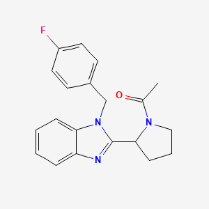 molecular formula C20H20FN3O B14983938 1-{2-[1-(4-fluorobenzyl)-1H-benzimidazol-2-yl]pyrrolidin-1-yl}ethanone 