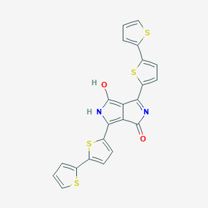 molecular formula C22H12N2O2S4 B1498395 3,6-Bis(2,2'-bithiophene-5-yl)pyrrolo[3,4-c]pyrrole-1,4(2H,5H)-dione 