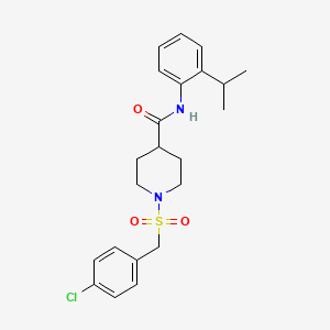 1-[(4-chlorobenzyl)sulfonyl]-N-[2-(propan-2-yl)phenyl]piperidine-4-carboxamide