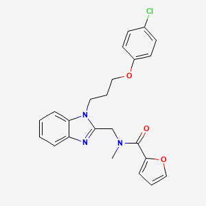 N-({1-[3-(4-chlorophenoxy)propyl]benzimidazol-2-yl}methyl)-2-furyl-N-methylcar boxamide