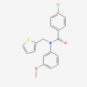 4-chloro-N-(3-methoxyphenyl)-N-(thiophen-2-ylmethyl)benzamide