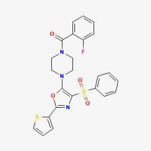 (2-Fluorophenyl){4-[4-(phenylsulfonyl)-2-(thiophen-2-yl)-1,3-oxazol-5-yl]piperazin-1-yl}methanone