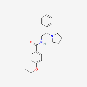 molecular formula C23H30N2O2 B14983975 N-[2-(4-methylphenyl)-2-(pyrrolidin-1-yl)ethyl]-4-(propan-2-yloxy)benzamide 