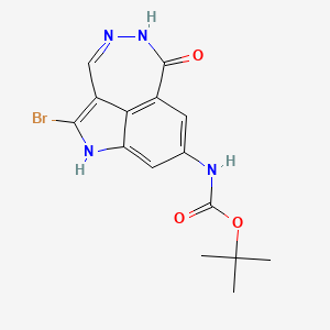 molecular formula C15H15BrN4O3 B1498398 Carbamic acid, N-(2-bromo-5,6-dihydro-6-oxo-1H-pyrrolo[4,3,2-ef][2,3]benzodiazepin-8-yl)-, 1,1-dimethylethyl ester 