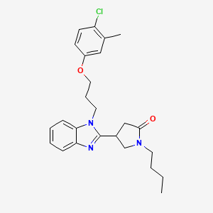 1-butyl-4-{1-[3-(4-chloro-3-methylphenoxy)propyl]-1H-benzimidazol-2-yl}pyrrolidin-2-one