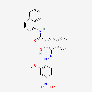 molecular formula C28H20N4O5 B1498400 3-Hydroxy-4-((2-methoxy-4-nitrophenyl)azo)-N-naphthylnaphthalene-2-carboxamide CAS No. 6407-71-2