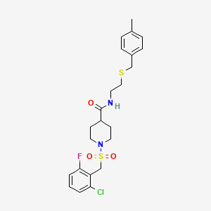 1-[(2-chloro-6-fluorobenzyl)sulfonyl]-N-{2-[(4-methylbenzyl)sulfanyl]ethyl}piperidine-4-carboxamide