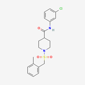 N-(3-chlorophenyl)-1-[(2-methylbenzyl)sulfonyl]piperidine-4-carboxamide