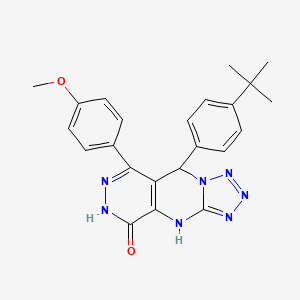 molecular formula C23H23N7O2 B14984035 8-(4-tert-butylphenyl)-10-(4-methoxyphenyl)-2,4,5,6,7,11,12-heptazatricyclo[7.4.0.03,7]trideca-1(9),3,5,10-tetraen-13-one 