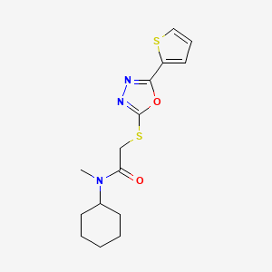 N-cyclohexyl-N-methyl-2-{[5-(thiophen-2-yl)-1,3,4-oxadiazol-2-yl]sulfanyl}acetamide