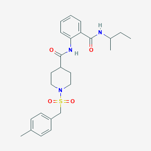 molecular formula C25H33N3O4S B14984061 N-[2-(butan-2-ylcarbamoyl)phenyl]-1-[(4-methylbenzyl)sulfonyl]piperidine-4-carboxamide 