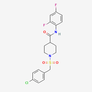 1-[(4-chlorobenzyl)sulfonyl]-N-(2,4-difluorophenyl)piperidine-4-carboxamide