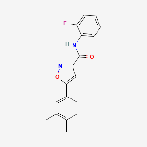 molecular formula C18H15FN2O2 B14984114 5-(3,4-dimethylphenyl)-N-(2-fluorophenyl)-1,2-oxazole-3-carboxamide 