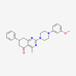 2-[4-(3-methoxyphenyl)piperazin-1-yl]-4-methyl-7-phenyl-7,8-dihydroquinazolin-5(6H)-one