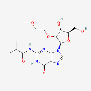 N-(9-((2R,3R,4R,5R)-4-Hydroxy-5-(hydroxymethyl)-3-(2-methoxyethoxy)tetrahydrofuran-2-yl)-6-oxo-6,9-dihydro-1H-purin-2-yl)isobutyramide