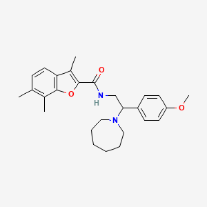 N-[2-(azepan-1-yl)-2-(4-methoxyphenyl)ethyl]-3,6,7-trimethyl-1-benzofuran-2-carboxamide