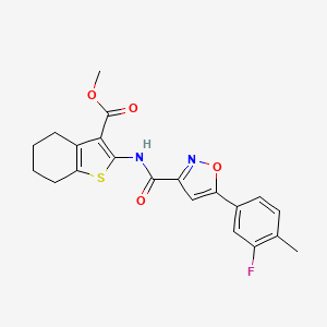 Methyl 2-({[5-(3-fluoro-4-methylphenyl)-1,2-oxazol-3-yl]carbonyl}amino)-4,5,6,7-tetrahydro-1-benzothiophene-3-carboxylate