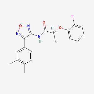 molecular formula C19H18FN3O3 B14984198 N-[4-(3,4-dimethylphenyl)-1,2,5-oxadiazol-3-yl]-2-(2-fluorophenoxy)propanamide 