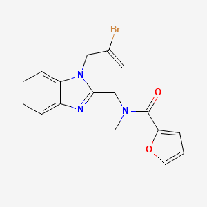 molecular formula C17H16BrN3O2 B14984206 N-{[1-(2-bromoprop-2-en-1-yl)-1H-benzimidazol-2-yl]methyl}-N-methylfuran-2-carboxamide 