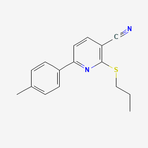 6-(4-Methylphenyl)-2-(propylsulfanyl)pyridine-3-carbonitrile