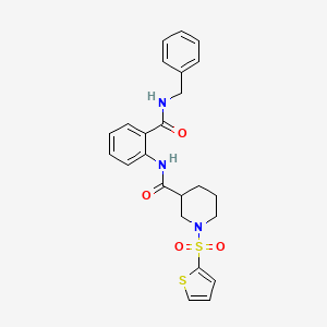 molecular formula C24H25N3O4S2 B14984217 N-[2-(benzylcarbamoyl)phenyl]-1-(thiophen-2-ylsulfonyl)piperidine-3-carboxamide 