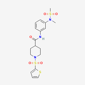 N-{3-[methyl(methylsulfonyl)amino]phenyl}-1-(thiophen-2-ylsulfonyl)piperidine-4-carboxamide