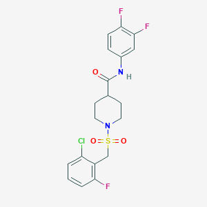 1-[(2-chloro-6-fluorobenzyl)sulfonyl]-N-(3,4-difluorophenyl)piperidine-4-carboxamide