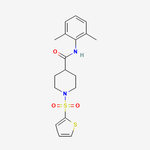 molecular formula C18H22N2O3S2 B14984236 N-(2,6-dimethylphenyl)-1-(thiophen-2-ylsulfonyl)piperidine-4-carboxamide 