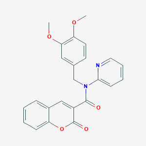 molecular formula C24H20N2O5 B14984277 N-(3,4-dimethoxybenzyl)-2-oxo-N-(pyridin-2-yl)-2H-chromene-3-carboxamide 