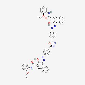 molecular formula C52H40N8O7 B1498428 4,4'-[1,3,4-Oxadiazole-2,5-diylbis(4,1-phenyleneazo)] bis[N-(2-ethoxyphenyl)3-hydroxy-2-naphthalenecarboxamide 