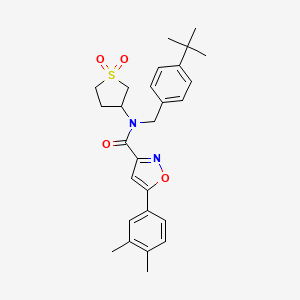 molecular formula C27H32N2O4S B14984294 N-(4-tert-butylbenzyl)-5-(3,4-dimethylphenyl)-N-(1,1-dioxidotetrahydrothiophen-3-yl)-1,2-oxazole-3-carboxamide 