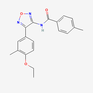 N-[4-(4-ethoxy-3-methylphenyl)-1,2,5-oxadiazol-3-yl]-4-methylbenzamide