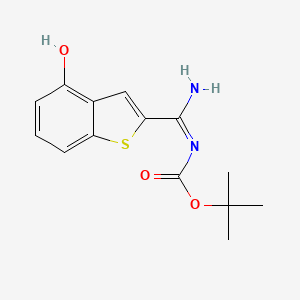 tert-butyl (NE)-N-[amino-(4-hydroxy-1-benzothiophen-2-yl)methylidene]carbamate