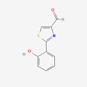 molecular formula C10H7NO2S B1498432 2-(2-Hydroxyphenyl)-4-thiazolecarbaldehyde 
