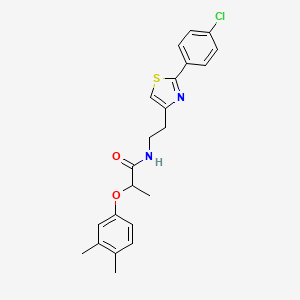 molecular formula C22H23ClN2O2S B14984340 N-{2-[2-(4-chlorophenyl)-1,3-thiazol-4-yl]ethyl}-2-(3,4-dimethylphenoxy)propanamide 