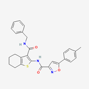 N-[3-(benzylcarbamoyl)-4,5,6,7-tetrahydro-1-benzothiophen-2-yl]-5-(4-methylphenyl)-1,2-oxazole-3-carboxamide