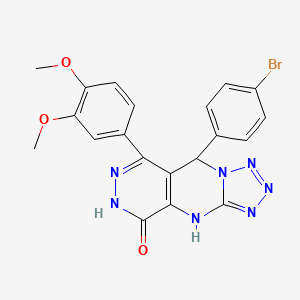 8-(4-bromophenyl)-10-(3,4-dimethoxyphenyl)-2,4,5,6,7,11,12-heptazatricyclo[7.4.0.03,7]trideca-1(9),3,5,10-tetraen-13-one